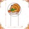 30"H Thanksgiving Metal "WELCOME" Turkey Yard Stake (KD, Two function)